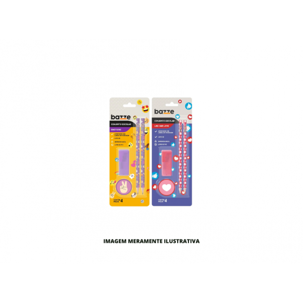 KIT ESCOLAR - BAZZE - EMOTION - CART 4PCS